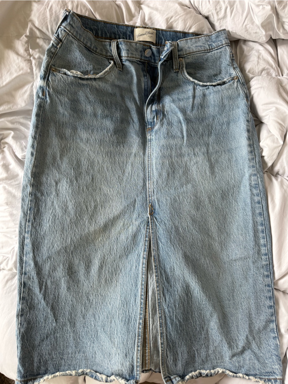 Light Blue Denim Skirt